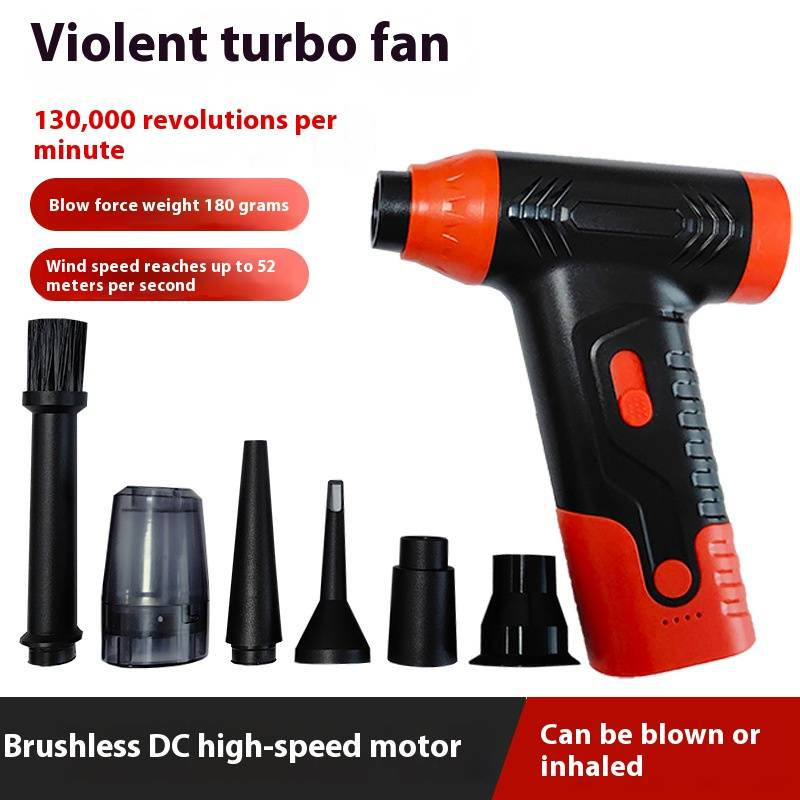 Powerful 130K RPM Turbo Blower & Car Vacuum - Dual Function Cordless Lithium Battery Handheld Cleaner For Home & Car_voghion.com