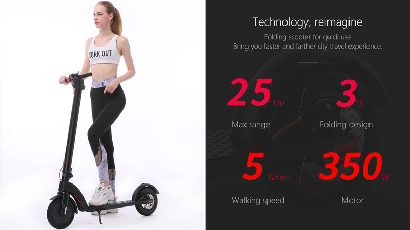 OOTD KIXIN X7 City E-Scooter - 350W Motor | 100kg Load | Foldable & Space-Saving | 2-4H Fast Charge | Ideal For Commute & Campus | EU Stock_voghion.com