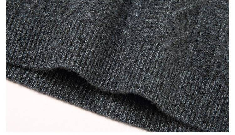 Dikke wollen gebreide trui voor heren - warme ronde hals trui voor herfst en winter, klassieke casual stijl, zacht en ademend (meerdere kleuren en maten)_voghion.com