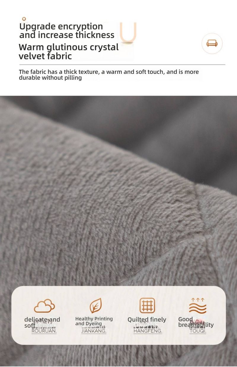 Housse de canapé en peluche – Personnalisable, antidérapante et réversible (Velours nuage, couleurs unies, plusieurs tailles)_voghion.com