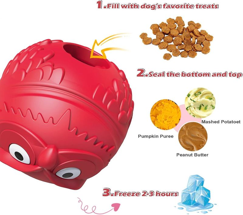 SQCLV Treat Dispensing Dog Toys Non-Toxic Rubber Dog Toys For Large Dogs Aggressive Chewers, Almost Indestructible Dog Toys Large Dog Chew Toys For Me_voghion.com