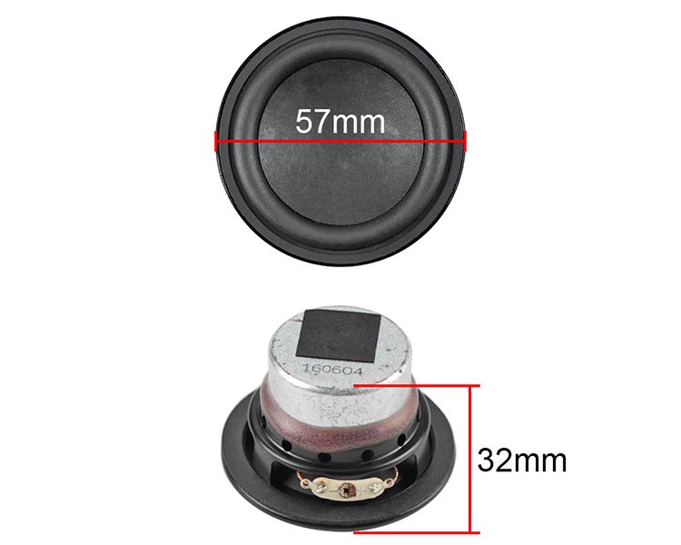 GHXAMP neodimio 2 colių 57 mm apvalus viso diapazono garsiakalbis 8OHM 15W „pasidaryk pats“ Harman Kardon Soundbar Mini 2 vnt._voghion.com