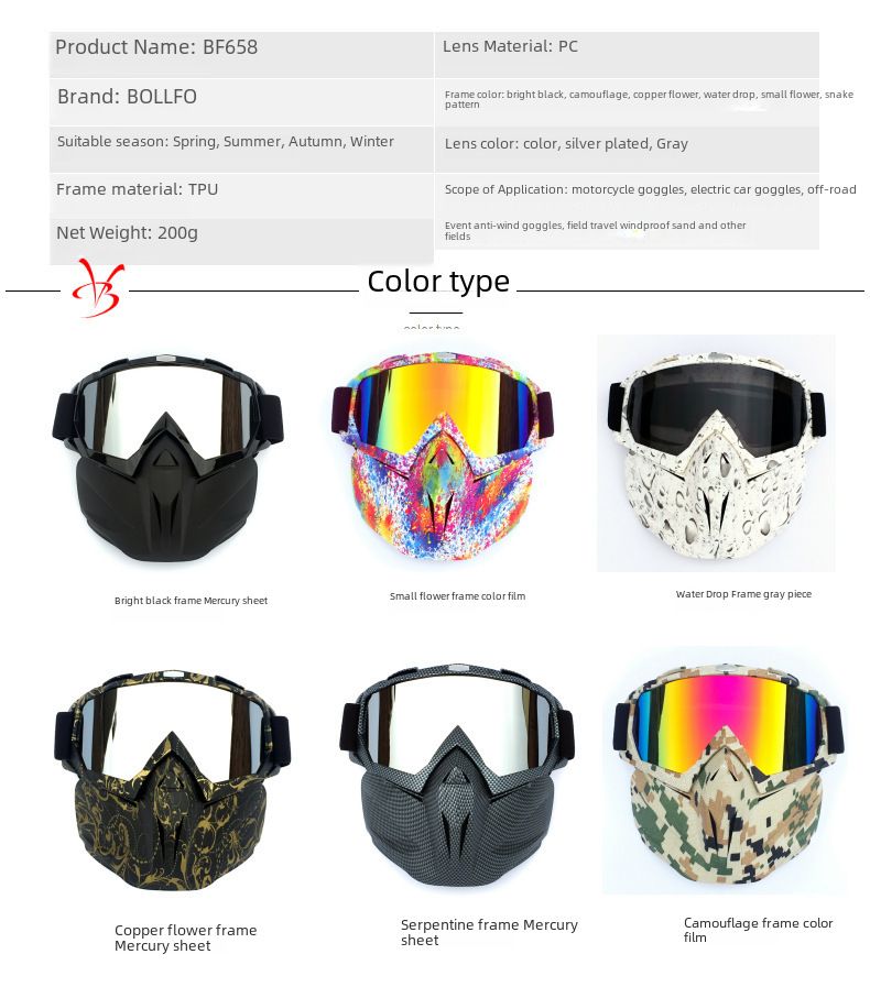 Lunettes de cyclisme, lunettes de moto tout-terrain, lunettes spéciales pour masque facial, lunettes d'extérieur, lunettes de casque, lunettes de protection_voghion.com
