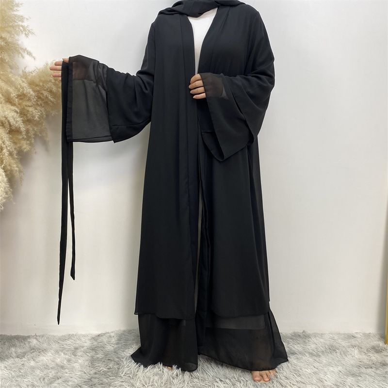 Ramadan Chiffon Open Abaya Dubai Türkei Kaftan Muslim Für Frauen Kimono Modest Robe Femme Kaftan Marocain Islam Kleidung Kleid_voghion.com