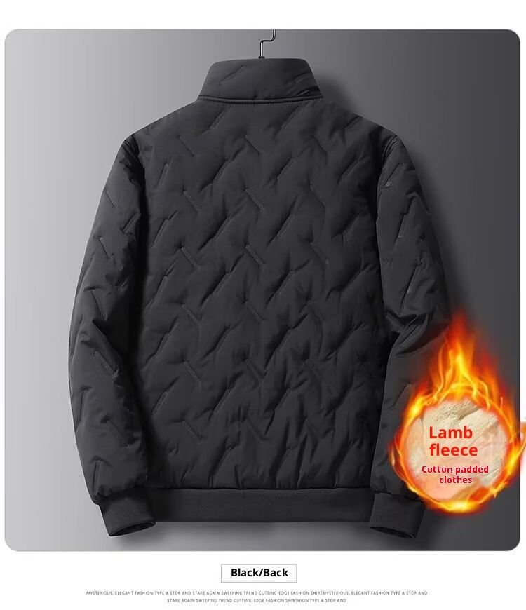 QFV507045555501<2 Plus Size Ultrasonic Lamb Wool Men, Warm Fleece-Lined Thickened Coat, Casual Loose Outerwear, Cotton Padded Jacket For_voghion.com