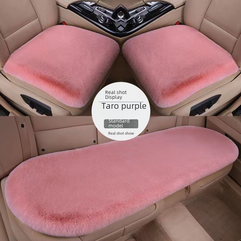 Grensoverschrijdend op voorraad groothandel autostoelkussen herfst en winter konijnenhaar autostoelkussen zonder rugleuning fleece gevoerde warme katoenen pad_voghion.com