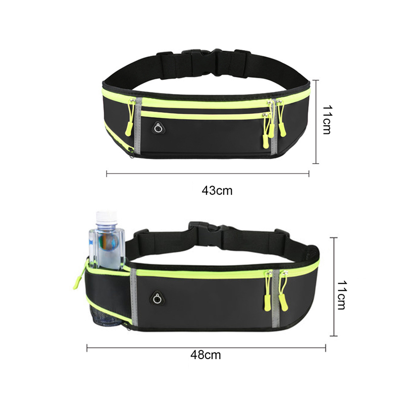 Lihanbao midjeväska Multi-användning vattentät Oxford tyg justerbar headset hål bältesväska för sport_voghion.com