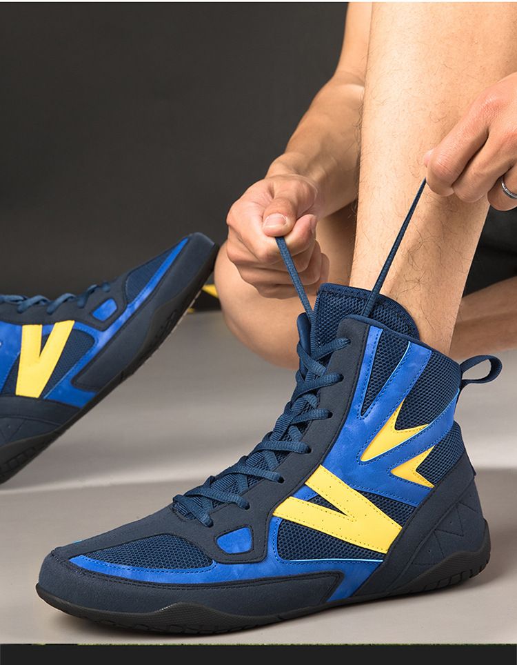 Boxe professionnelle pour hommes, combat à cylindre haut, compétitions d'arts martiaux, chaussures Sanda d'entraînement de lutte, Taekwondo,_voghion.com