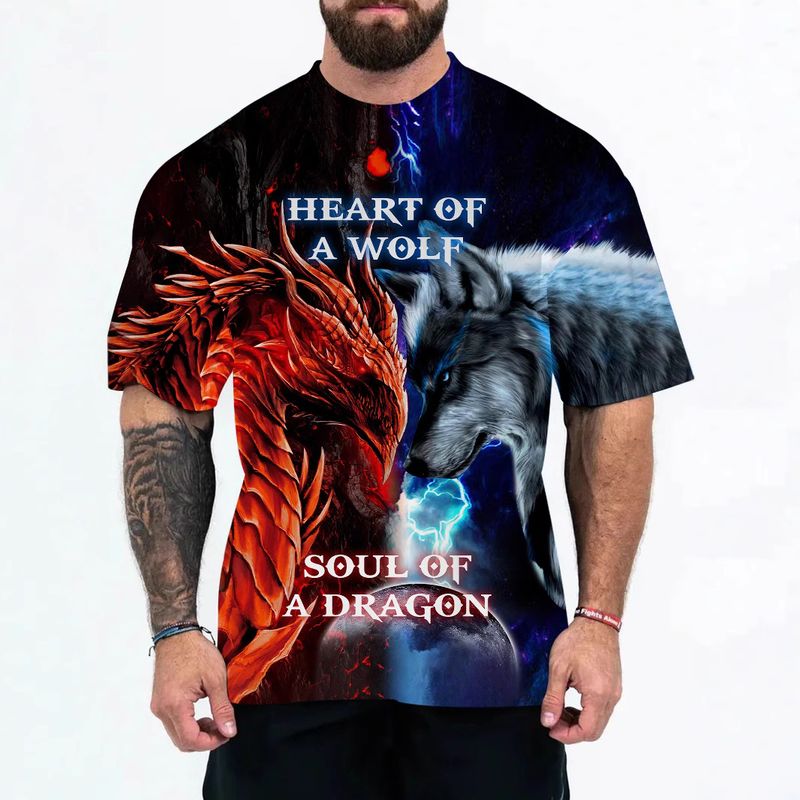 Unbeatable Quality 2025 New J Hot Selling 3D Digital Printed Adult Men's T-shirt With Animal And Character Patterns_voghion.com