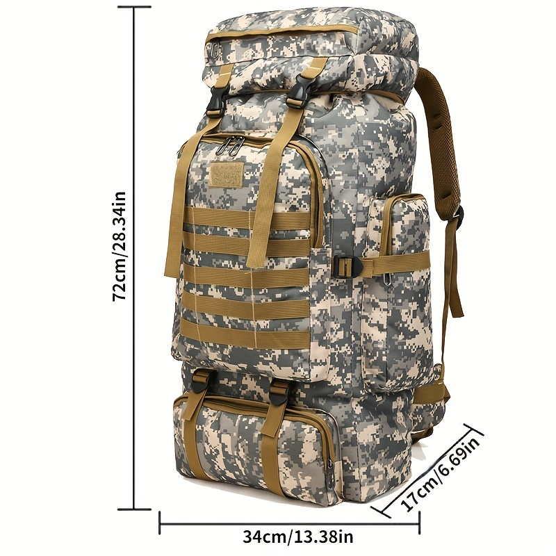 Mochila impermeável tática externa 80L para acampamento, caminhada, mochila, caça_voghion.com