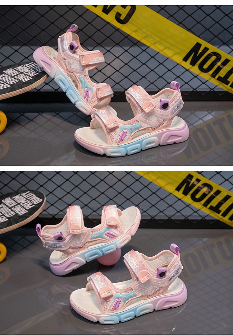 Sandali per bambini Estate per ragazzi Tempo libero Open Toe Scuola elementare Nuove scarpe sportive comode da spiaggia per ragazze con suola morbida_voghion.com