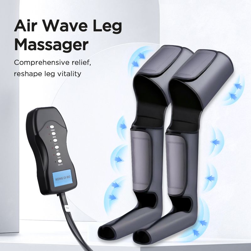 Intelligentes Beinmassagegerät, 3 Geschwindigkeiten, Heißkompresse, Luftdruck, Vibration, Muskelentspannung, Linderung von Müdigkeit, Oberschenkel- und Wadenfußmassage_voghion.com