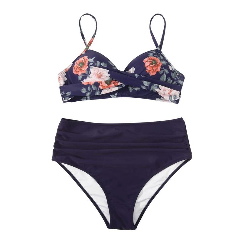 bikini Multicolor Leopard Print High Waist Tight Sexy Bikini_voghion.com
