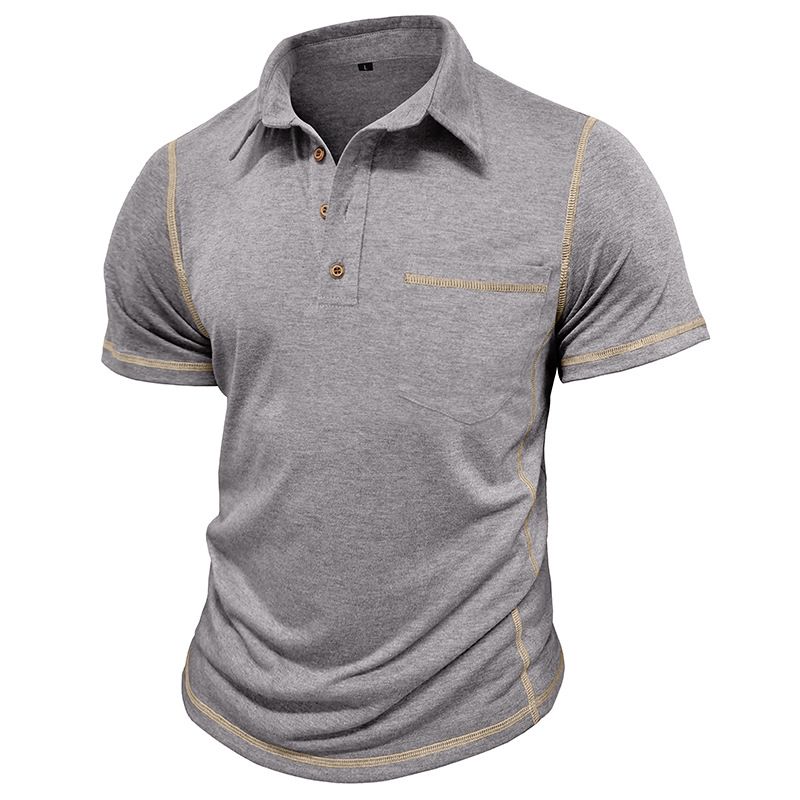 Herrenbekleidung Sommer Neue Herren Kurzarm Revers T-Shirt Herren Poloshirt_voghion.com