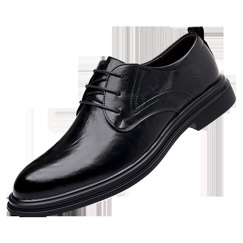 Leder leder business formale kleid beste mann schwarz casual hochzeit anzug atmungsaktiv England bräutigam herren schuhe_voghion.com
