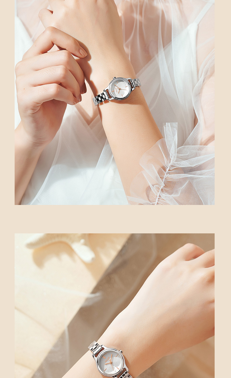 Snygg elegant personlighet Damgåva Enkelt armband i legering av hög kvalitet Vattentät kvartsklocka Casual businessklocka_voghion.com