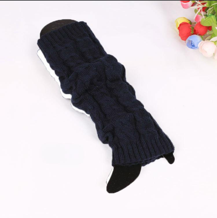 Chaussettes et couvre-jambes unisexes en laine épaisse, chaussettes à poils, couvre-pieds tricotés pour l'automne et l'hiver, chaussettes torsadées épaisses en forme de huit_voghion.com