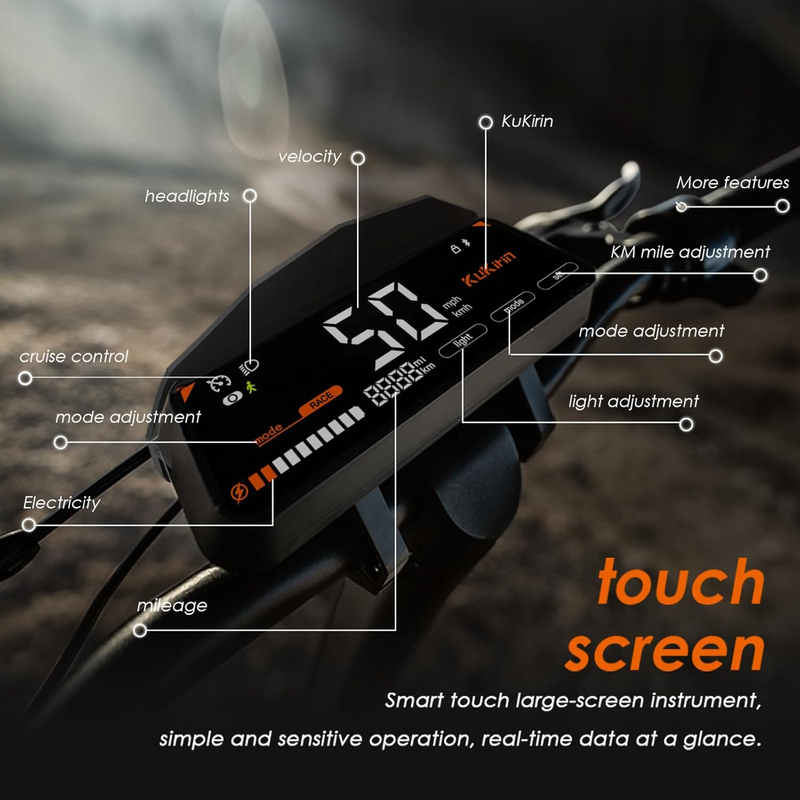 KuKirin G3 elektrisk skoter 10 tum terräng 1200W Motor 52V 18Ah litiumbatteri_voghion.com