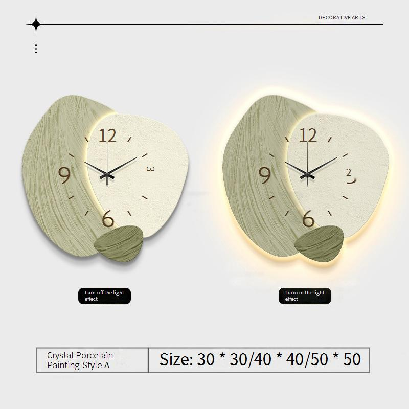 Wandklokken Crème Stijl Creatieve Woonkamer Sfeervolle Klok Hangend_voghion.com