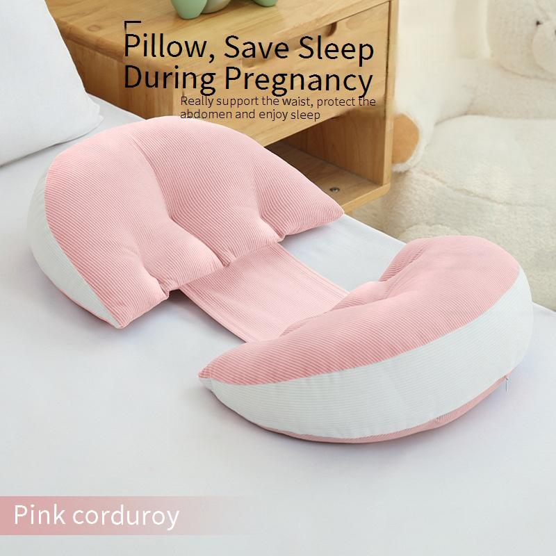 Oreiller pour femmes enceintes, protection de la taille, oreiller de couchage latéral, soutien du ventre, oreiller de couchage latéral en forme de U, oreiller spécial pour dormir pendant la grossesse_voghion.com