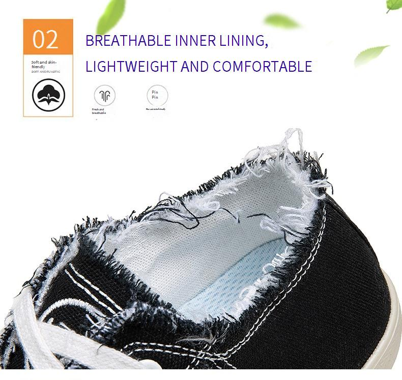 Zapatos de mujer, nuevos zapatos de lona con soporte para el arco, zapatos blancos de primavera y verano, zapatos cómodos, resistentes al desgaste, de suela plana, versátiles y modernos._voghion.com