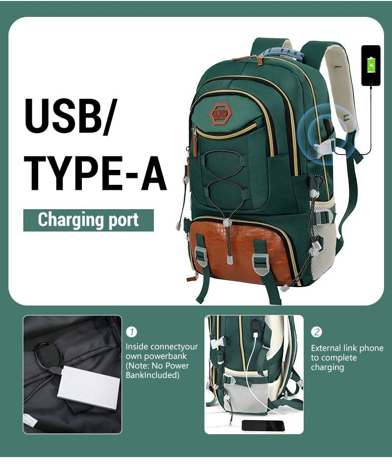 Fashion Color Blocked Backpack For Men And Women, Daily Commuting Student Backpack_voghion.com