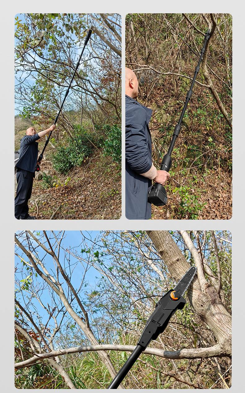 Cordless Lithium-Ion Electric Chainsaw – Lightweight High-Powered Pruning Saw For Garden, Tree Trimming & Wood Cutting With SK5 Chain_voghion.com