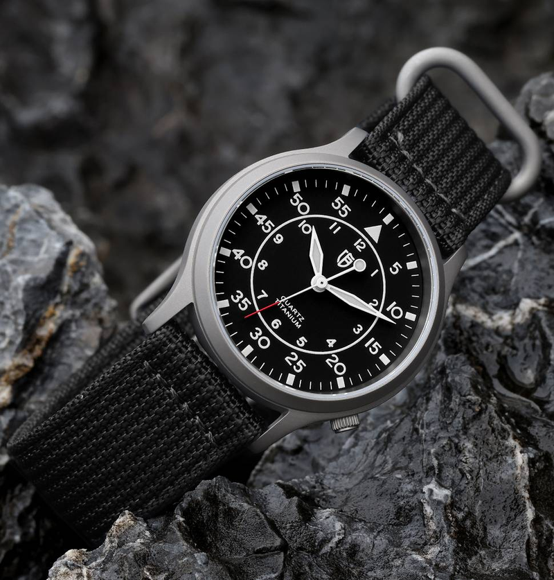 BERNY Titanium Watches For Men Unisex Military Sport Nylon Strap Luminous Analog Quartz Field Watch 5ATM Waterproof Army Tactical Casual Wristwatch_voghion.com