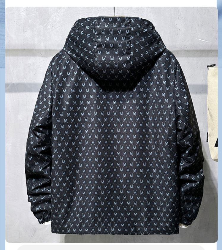 Veste à capuche oversize tendance pour homme avec plusieurs poches – Manteau coupe-vent léger et décontracté pour le printemps et l'automne_voghion.com