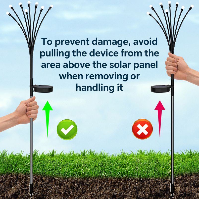 2 Pack Solar Firefly Lights Outdoor, Waterproof Solar Garden Lights For Garden Decor, Firefly Light For Yard, Patio, Pathway, Lawn, Holiday Decoration_voghion.com