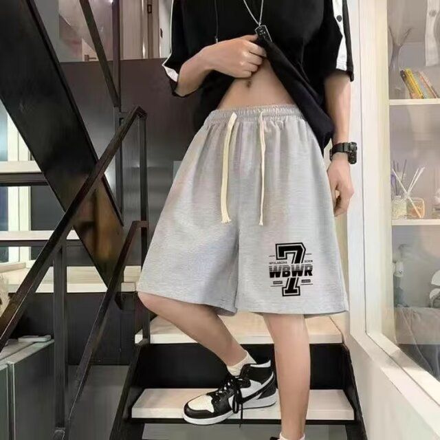 2024 Zomer Sport Shorts, Heren Veelzijdige Casual Koppels Losse Kwart Micro Elastische Strandbroek, Trendy_voghion.com