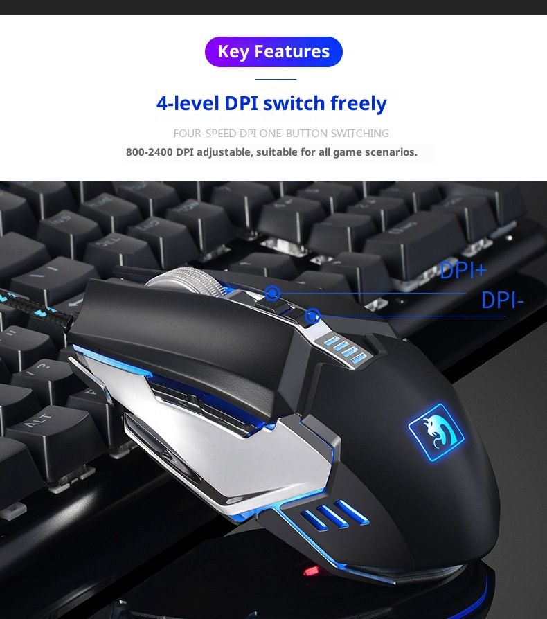Digitex Xinmeng M312 Kabelgebundene Mamba Snake Maus der dritten Generation für E-Sport, Gaming, E-Sport, Gaming, Makroprogrammierung, Großhandel, Computer_voghion.com