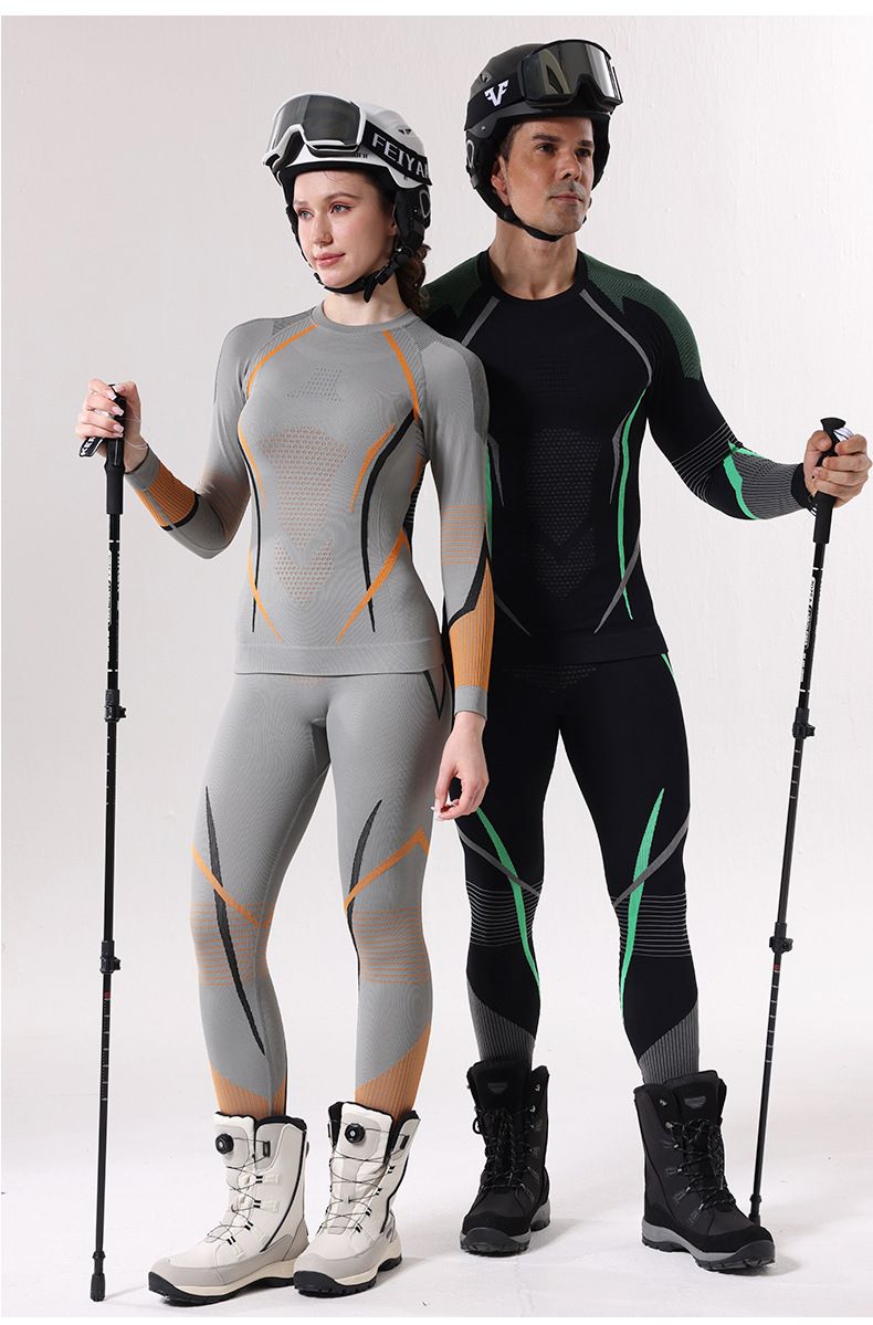 New Autumn And Winter Quick Drying Ski Suit Underwear Set For Men's Sports, Tight Fitting, Moisture Wicking And Sweat Wicking Base Coat_voghion.com