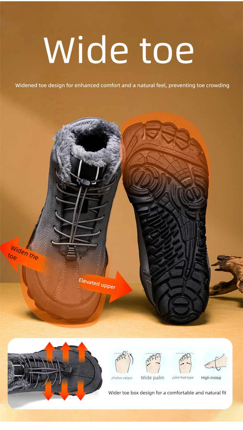 Cross-Border Factory Direct Sale Winter Fleece-Lined Warm Cold-Resistant For Men And Women Mid-Cut Snow Boots Couple_voghion.com