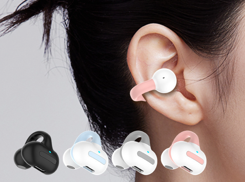 M-S8 Clip-On Bluetooth-Kopfhörer, neue kabellose Stereo-Kopfhörer mit Clip, Einzelohr-Kopfhörer, Lautstärkeregelung für Laufen, Business, Luftleitung_voghion.com