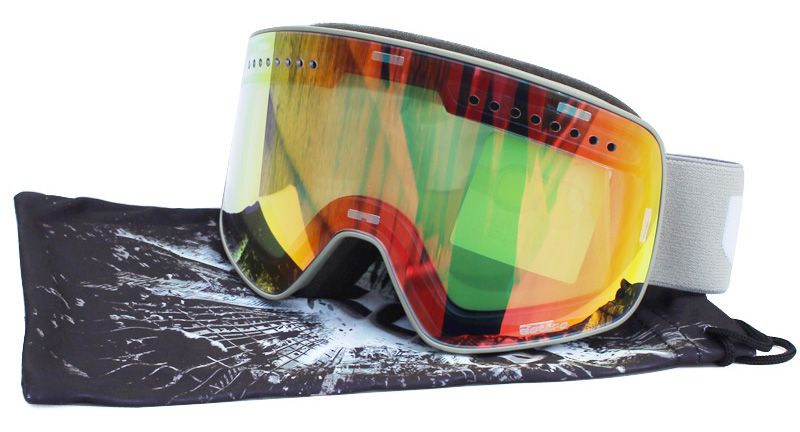Skibril met magnetische dubbellaagse gepolariseerde lens Skiën Anti-condens UV400 Snowboardbril Heren Dames Skibril Brillenkoker_voghion.com