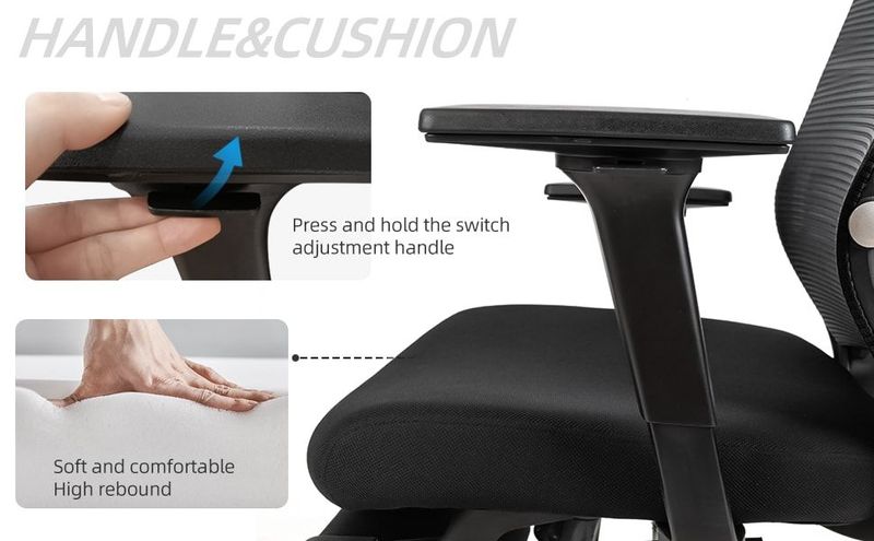Ergonomic Office Chair With Lumbar Support & Headrest & Flip-up Arms Height Adjustable Rocking Home Office Desk Swivel High Back Computer Chair Warm Taupe Mesh Study Chair_voghion.com