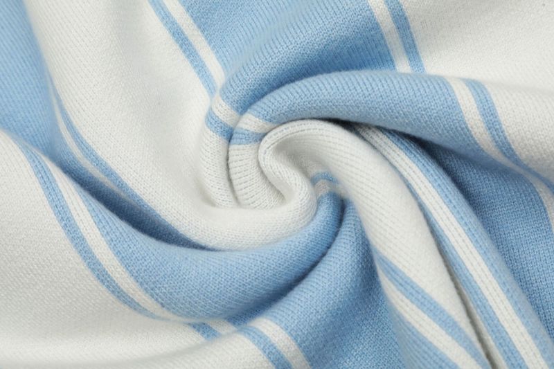 Pull à rayures verticales en jacquard à blocs de couleurs pour homme, style décontracté, col rabattu, de marque américaine tendance_voghion.com