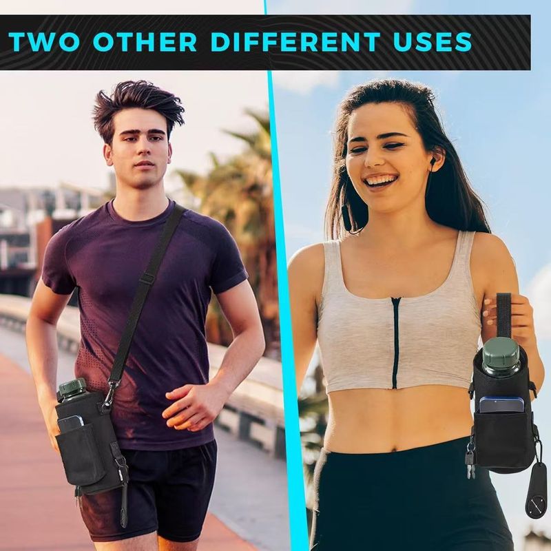 Magnetic Water Bottle Holder – Hands-Free Sports Bottle Carrier With Adjustable Strap For Gym, Hiking & Cycling_voghion.com