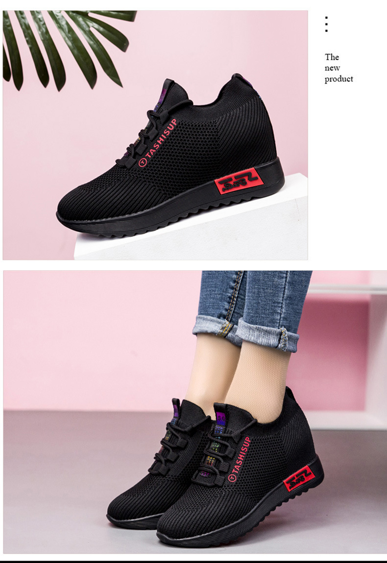 P9Inner Scarpe da donna rialzate 2023 Nuove scarpe casual estive Scarpe da ballo Scarpe da donna di mezza età con suola morbida Scarpe da madre lavoratrice_voghion.com