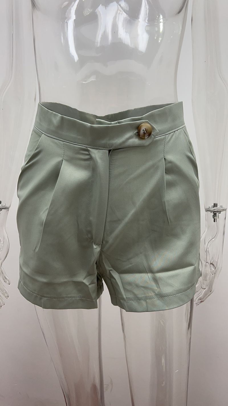 Damenbekleidung Sommer Neues Temperament Anzug Set Einfarbige Anzugjacke Hohe Taille Shorts Zweiteiliger Anzug_voghion.com