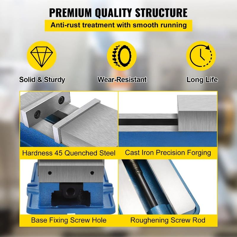 Inch Inch Press Down Drill Clamp Milling Milling 6 Clamp Vice 6 ACCU Drilling Width Bench Vise Jaw Machine Precision Lock Vise_voghion.com