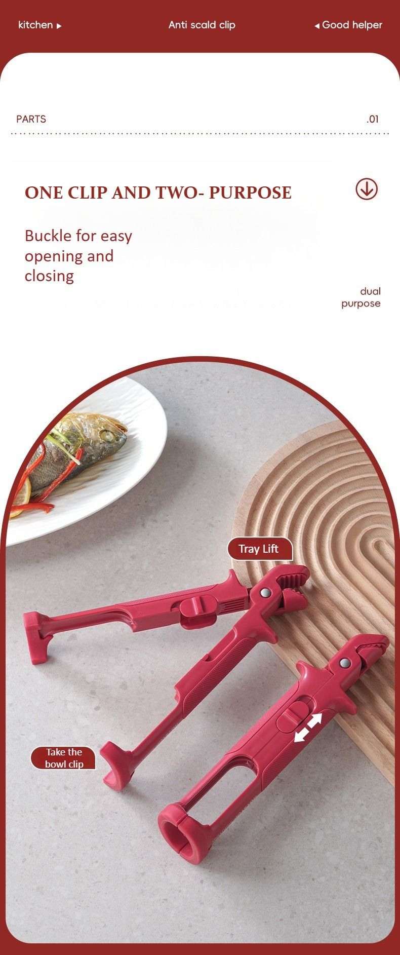 2-in-1 hitzebeständiger Verbrühschutzclip aus Silikon | Sicherer Schüsselgreifer und Küchenzange | Mehrzweck-Verbrühschutz-Silikongreifer_voghion.com