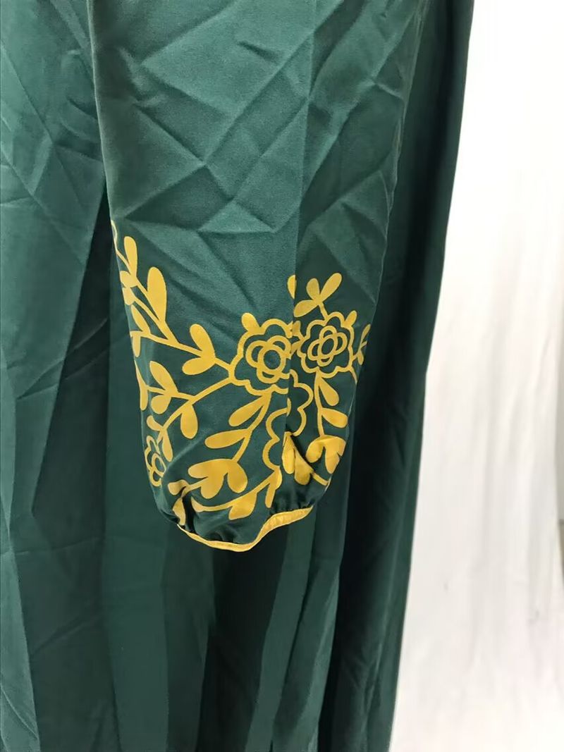 Muslim Abaya Islamic Clothing For Women Dubai Kaftan Robe Dress Turkish Abaya Printed Robes Long Dress Elbise Traditional Cloth_voghion.com