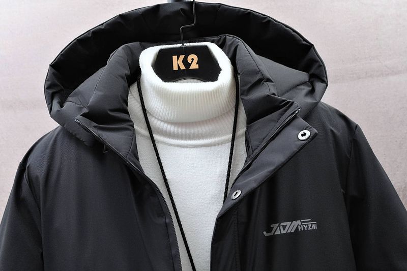 Cappotto invernale da uomo con cappuccio staccabile, giacca foderata in cotone spesso con tasche scaldamani, per attività casual da lavoro e all'aperto_voghion.com