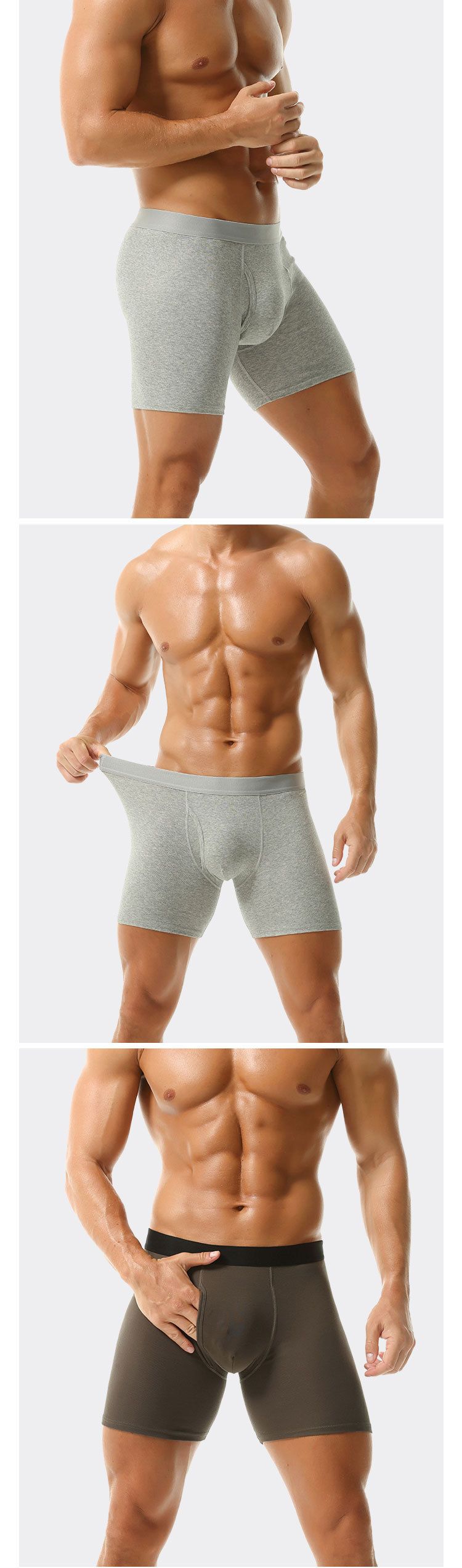 Breathable Cotton Boxer Briefs For Men - Anti-Bacterial, Comfortable & Seamless Underwear For Daily Wear_voghion.com