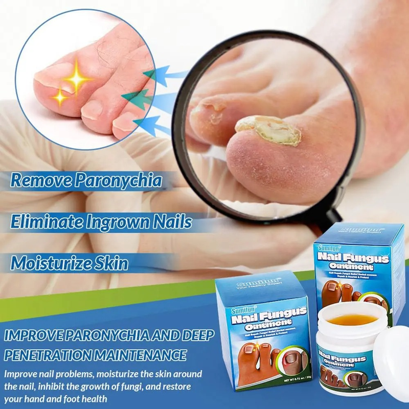 Nagelreparaturserum Salbe Onychomykose Paronychie Nagel Kräuter Zehennagel Fußreparatur Essenz Pflege Reparatur Trockenriss Fußpflege 20g_voghion.com