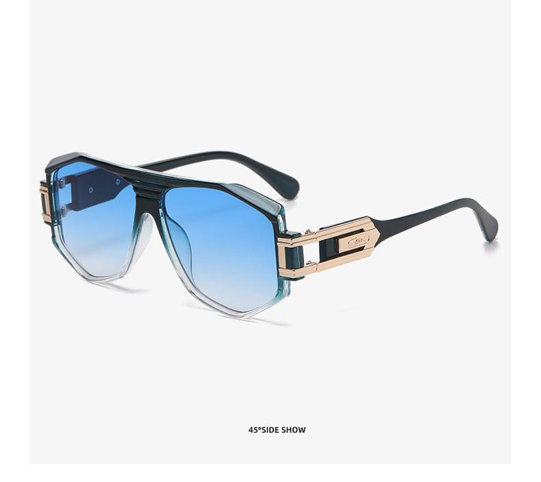 TGOGO Neue Pilotensonnenbrille für Herren ist keine europäische und amerikanische Straßenfotografie, moderne, polygonale Retro-Krötenbrille mit großem Rahmen, UV400_voghion.com