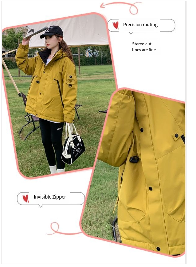 és a Duck 2024 téli új rövid női szabadtéri páros laza pamutkabát_voghion.com