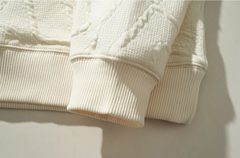 Męska odzież wysokiej jakości, teksturowana, gruba, okrągła bluza z żakardu, modna i swobodna, uniwersalna, długa, sięgająca do dołu koszula_voghion.com